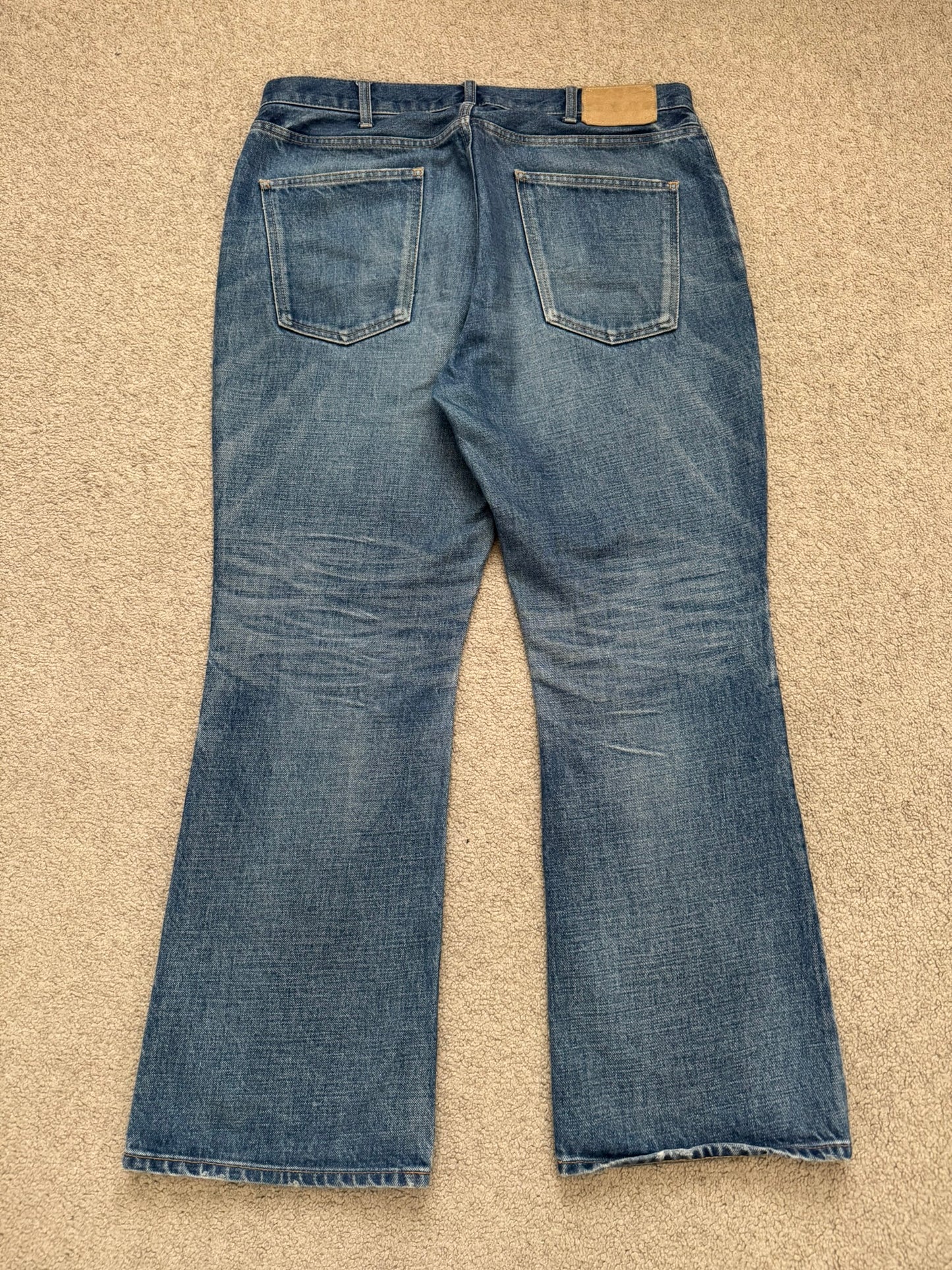 FW22 Celine by Hedi Slimane Dylan Dark Union Wash Flared Denim Jeans