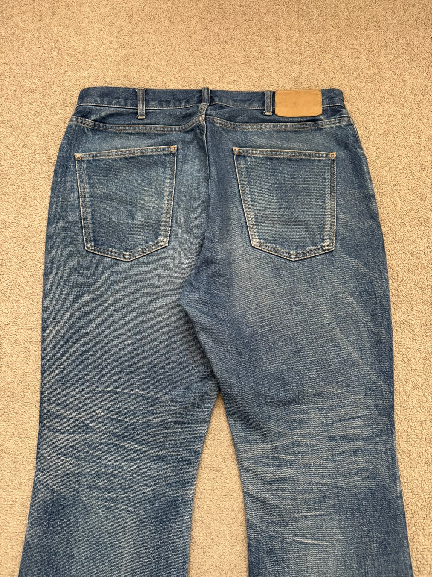 FW22 Celine by Hedi Slimane Dylan Dark Union Wash Flared Denim Jeans