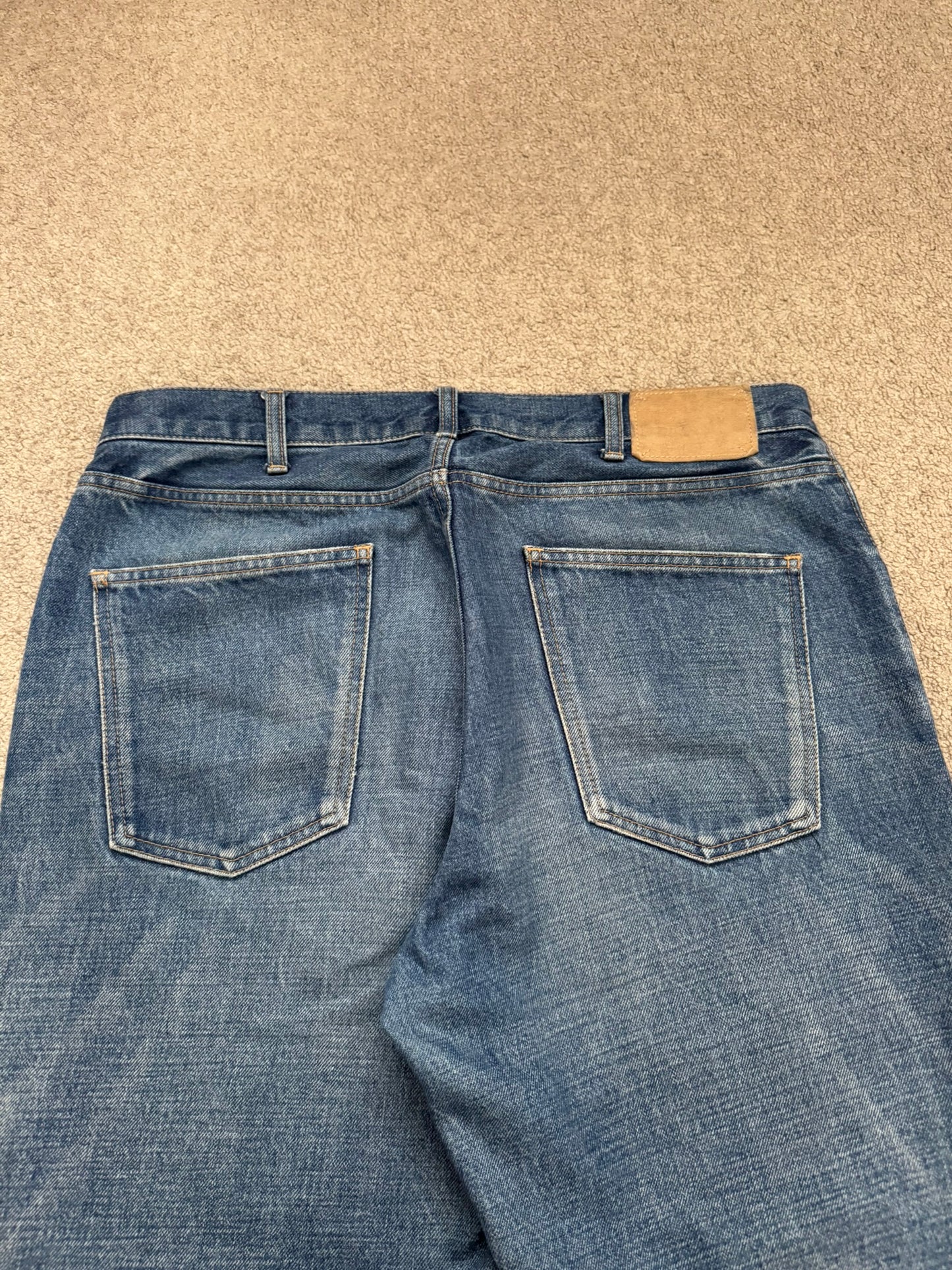 FW22 Celine by Hedi Slimane Dylan Dark Union Wash Flared Denim Jeans