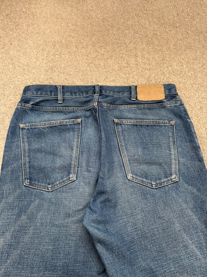 FW22 Celine by Hedi Slimane Dylan Dark Union Wash Flared Denim Jeans
