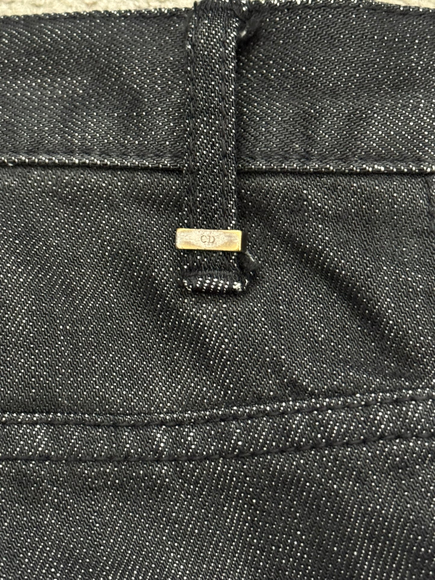 AW04 Dior Homme by Hedi Slimane MIJ Black Clawmark Denim Jeans