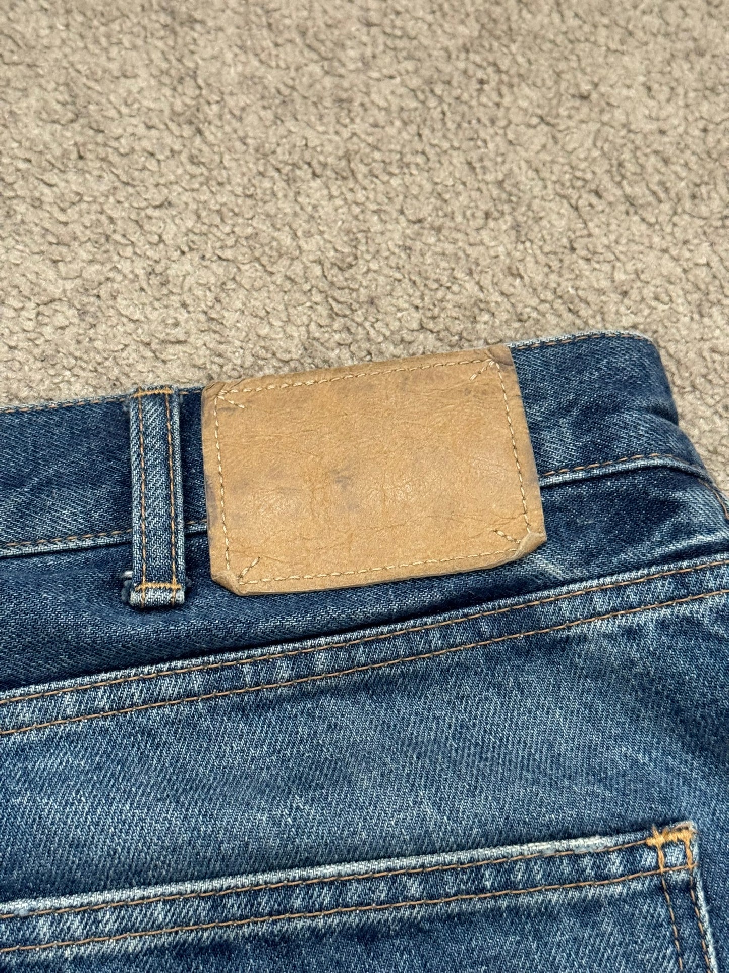 FW22 Celine by Hedi Slimane Dylan Dark Union Wash Flared Denim Jeans