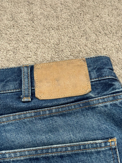 FW22 Celine by Hedi Slimane Dylan Dark Union Wash Flared Denim Jeans