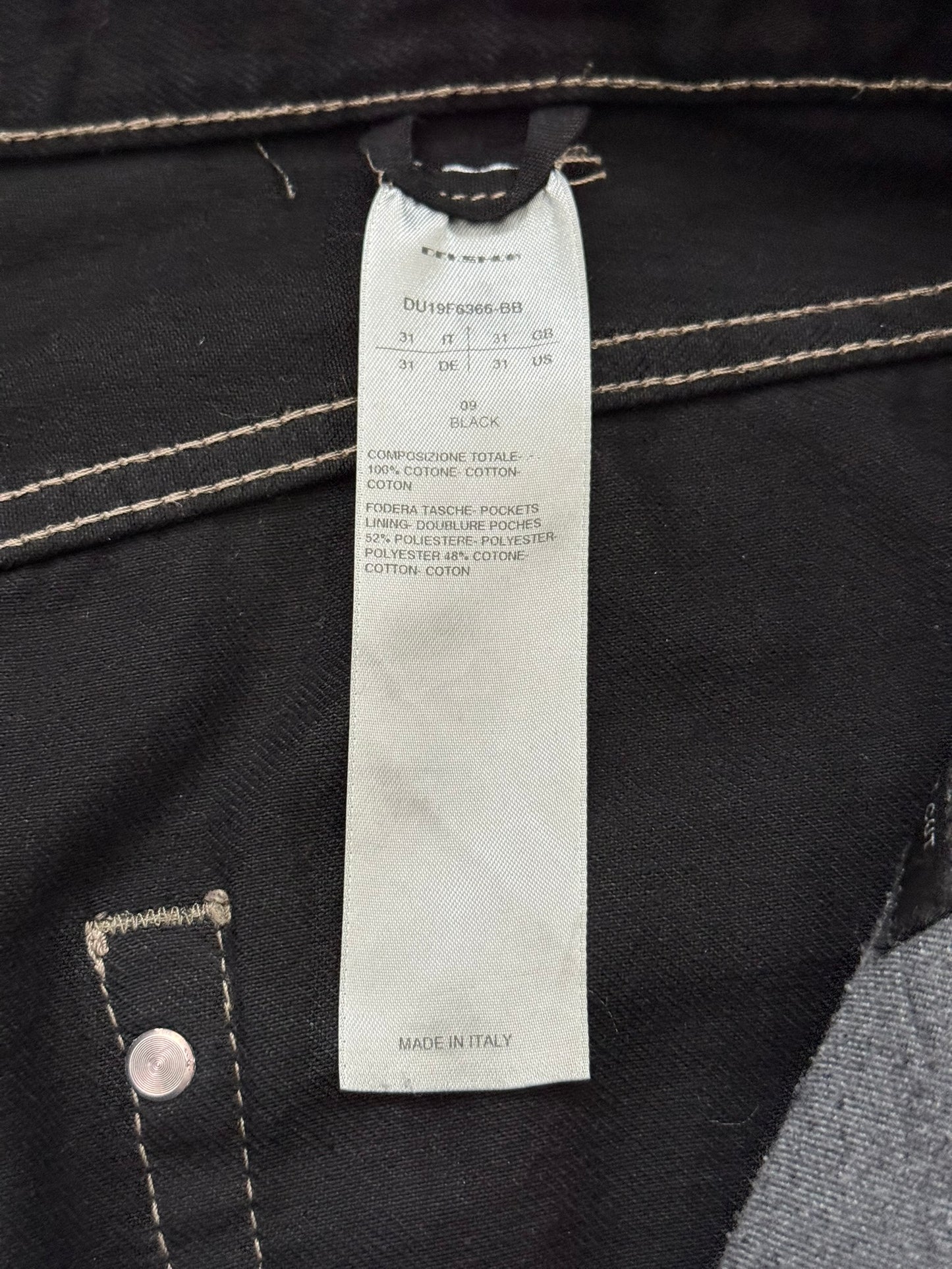 FW19 Rick Owens DRKSHDW Black Waxed Detroit Cut Denim Jeans