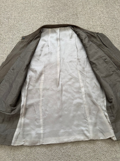 SS06 Rick Owens Mainline Intarsia Blistered Lambskin Leather Jacket