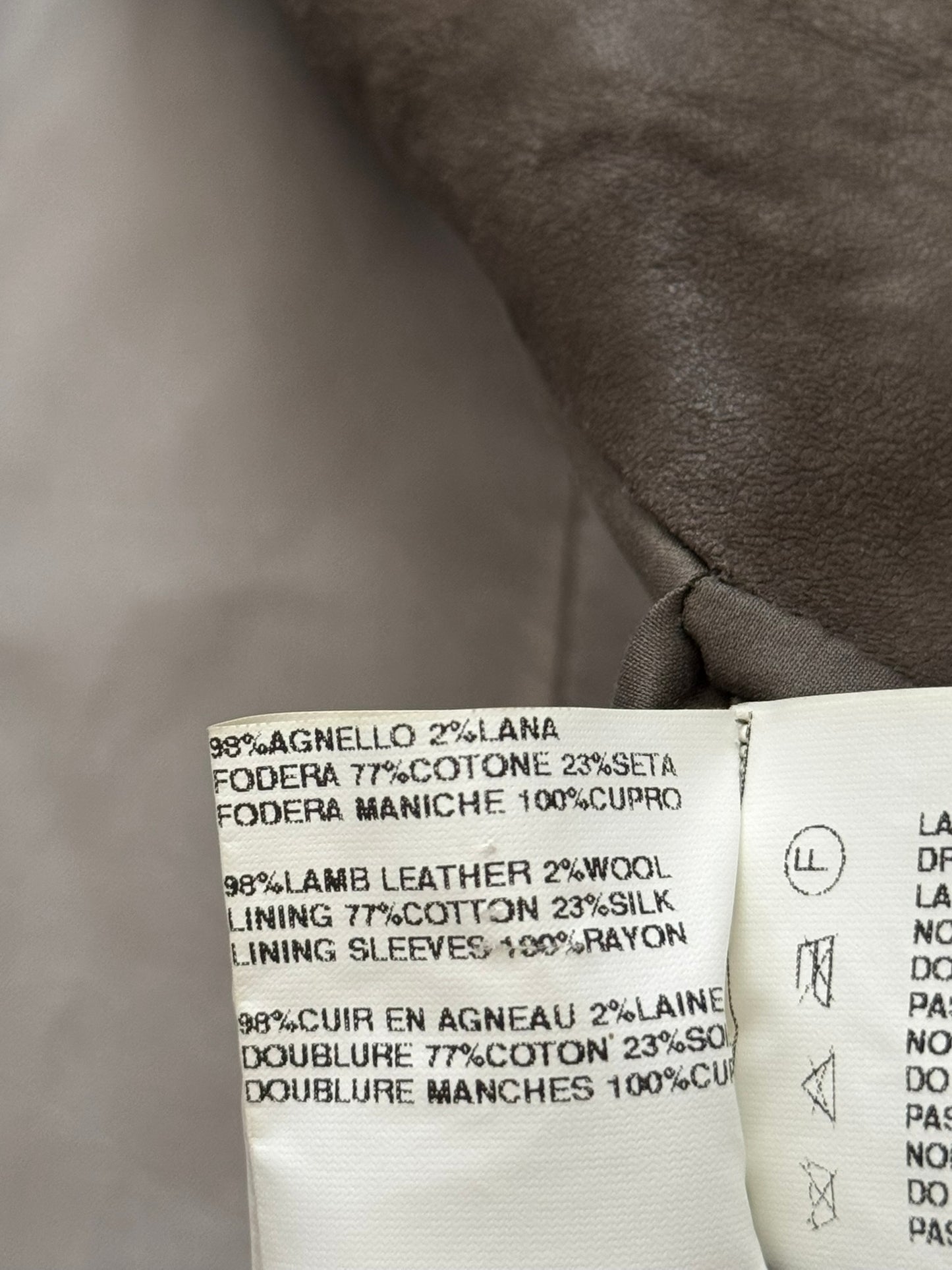 SS06 Rick Owens Mainline Intarsia Blistered Lambskin Leather Jacket