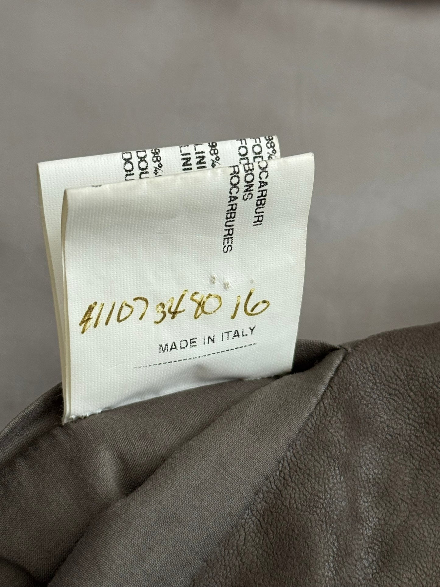 SS06 Rick Owens Mainline Intarsia Blistered Lambskin Leather Jacket
