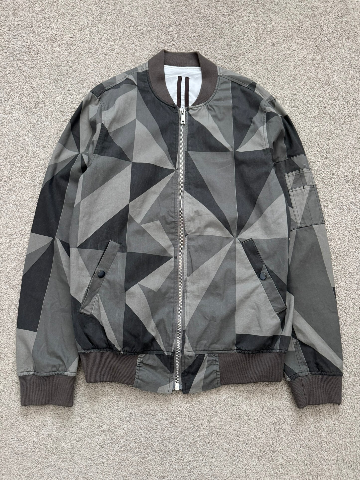 SS13 Rick Owens DRKSHDW "Island" Geo Camo Bomber Jacket