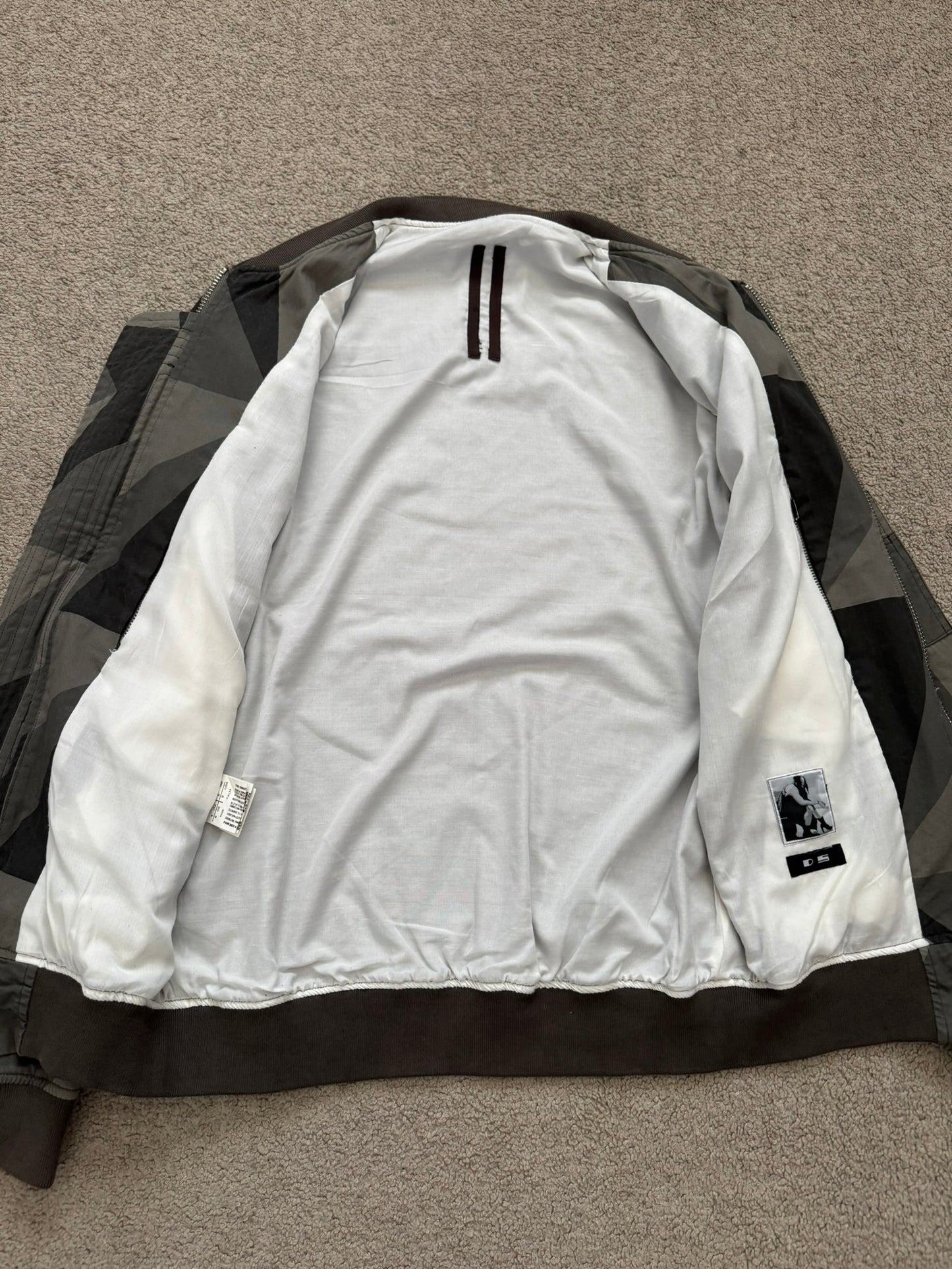 SS13 Rick Owens DRKSHDW "Island" Geo Camo Bomber Jacket