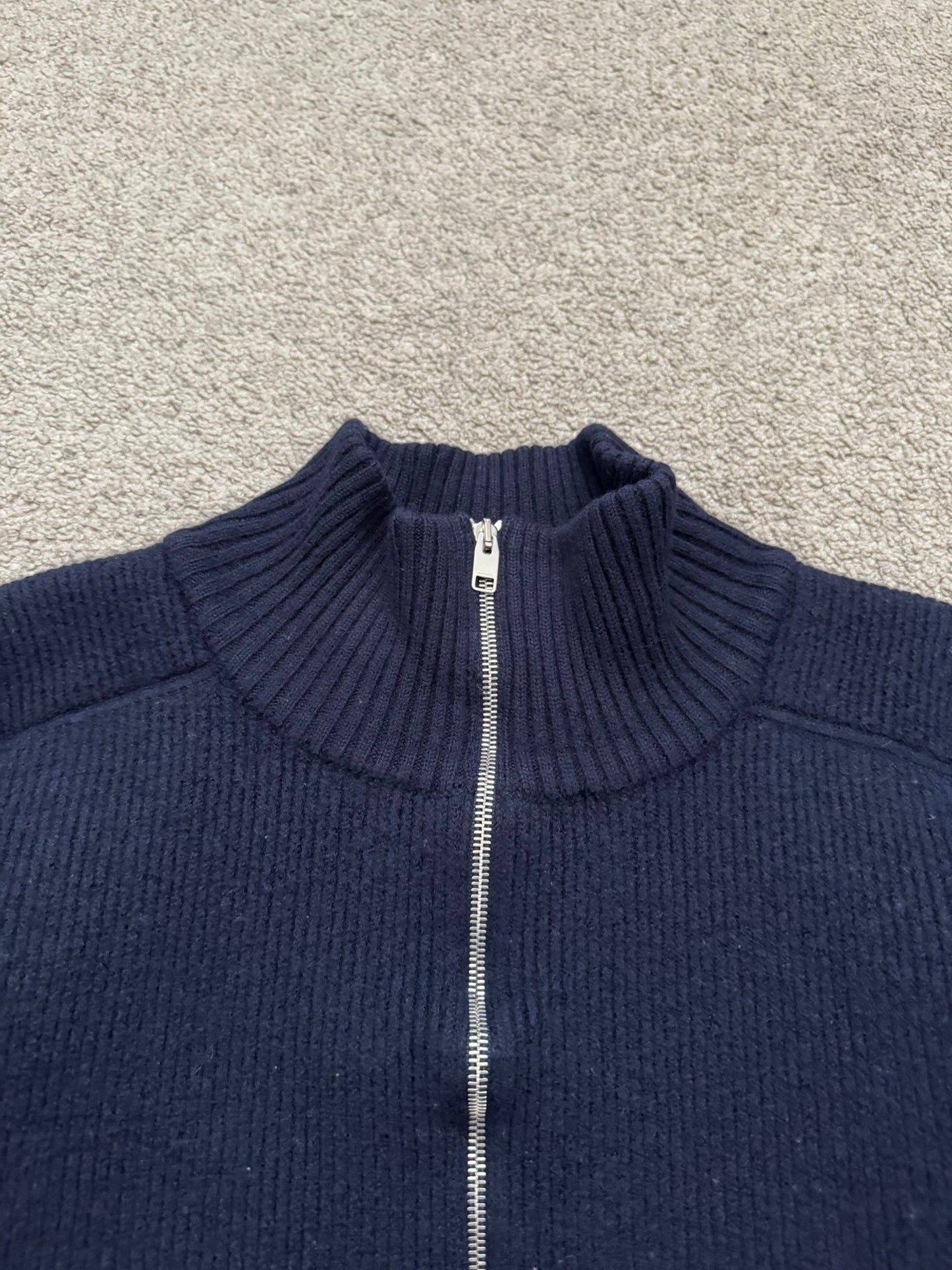 AW07 Dior Homme by Hedi Slimane Thumb Hole Zip Drivers Knit