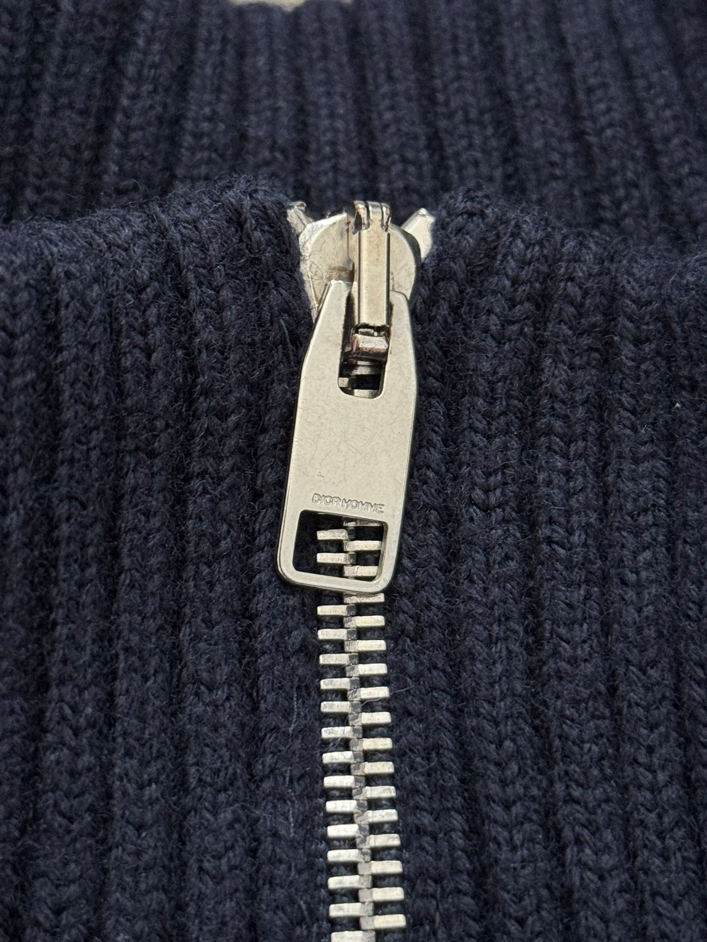 AW07 Dior Homme by Hedi Slimane Thumb Hole Zip Drivers Knit
