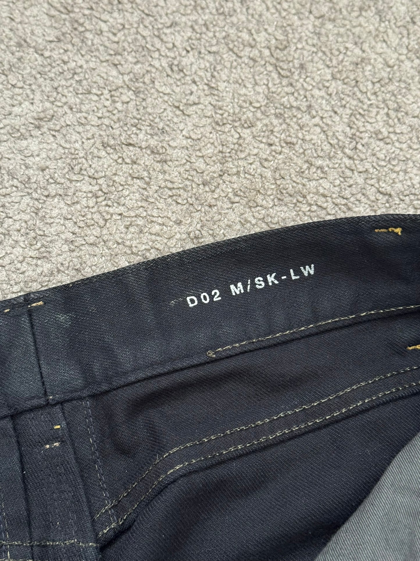 FW14 Saint Laurent by Hedi Slimane Oil Stain Crash Distress Denim Jeans