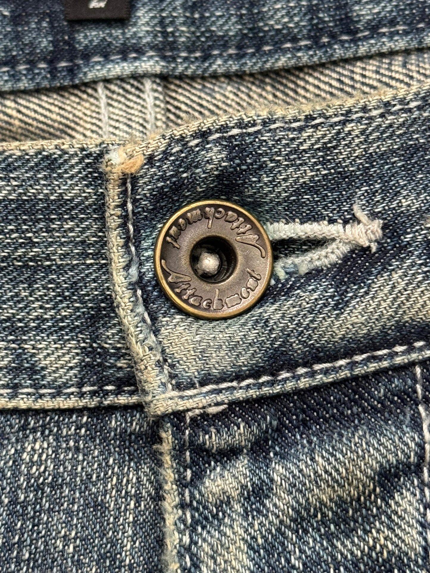 Kazuyuki Kumagai Attachment Distressed Flared Denim Jeans