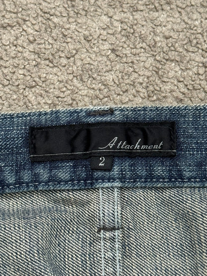 Kazuyuki Kumagai Attachment Distressed Flared Denim Jeans