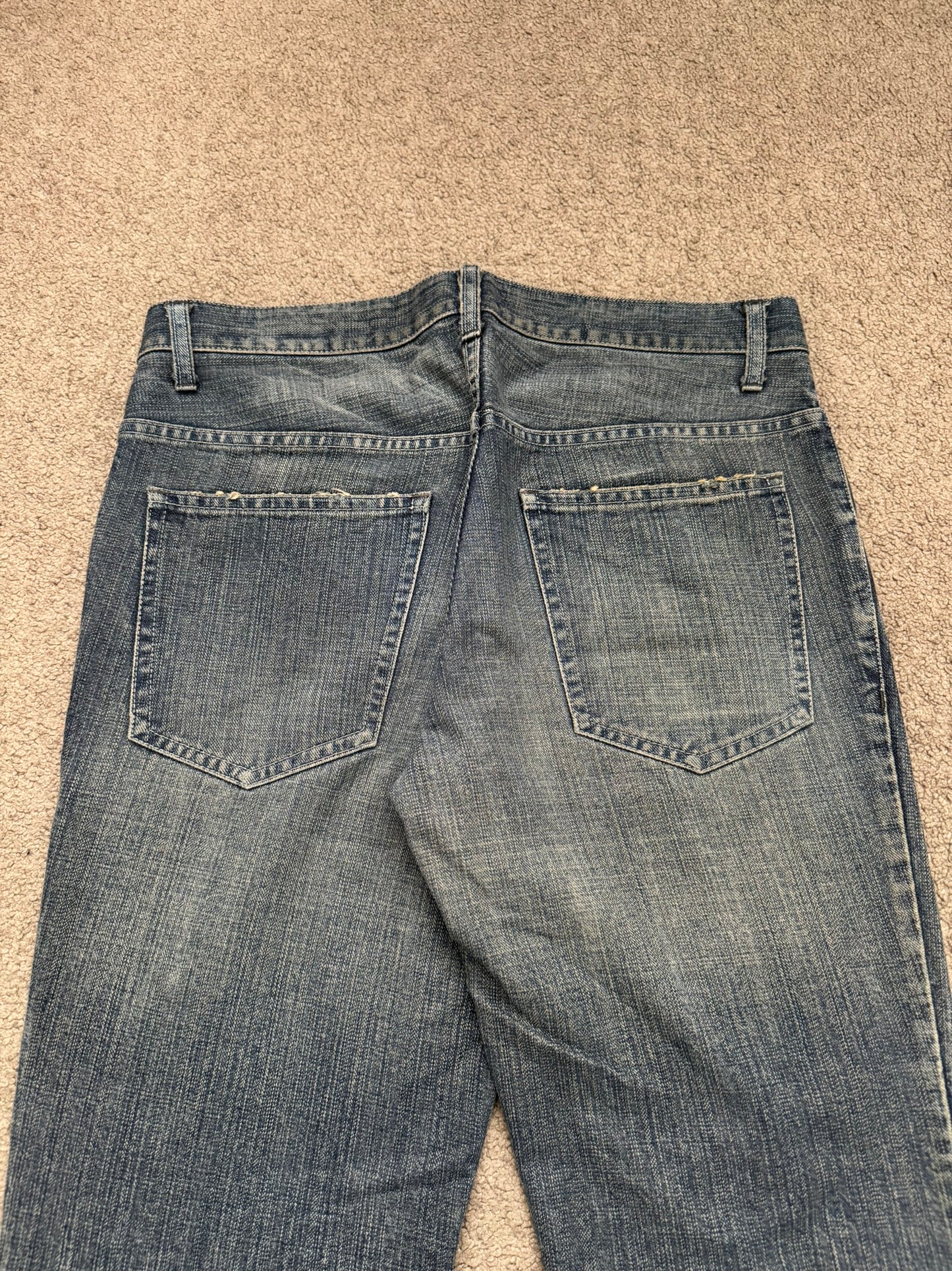 Kazuyuki Kumagai Attachment Distressed Flared Denim Jeans