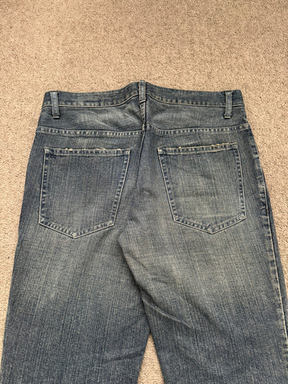Kazuyuki Kumagai Attachment Distressed Flared Denim Jeans
