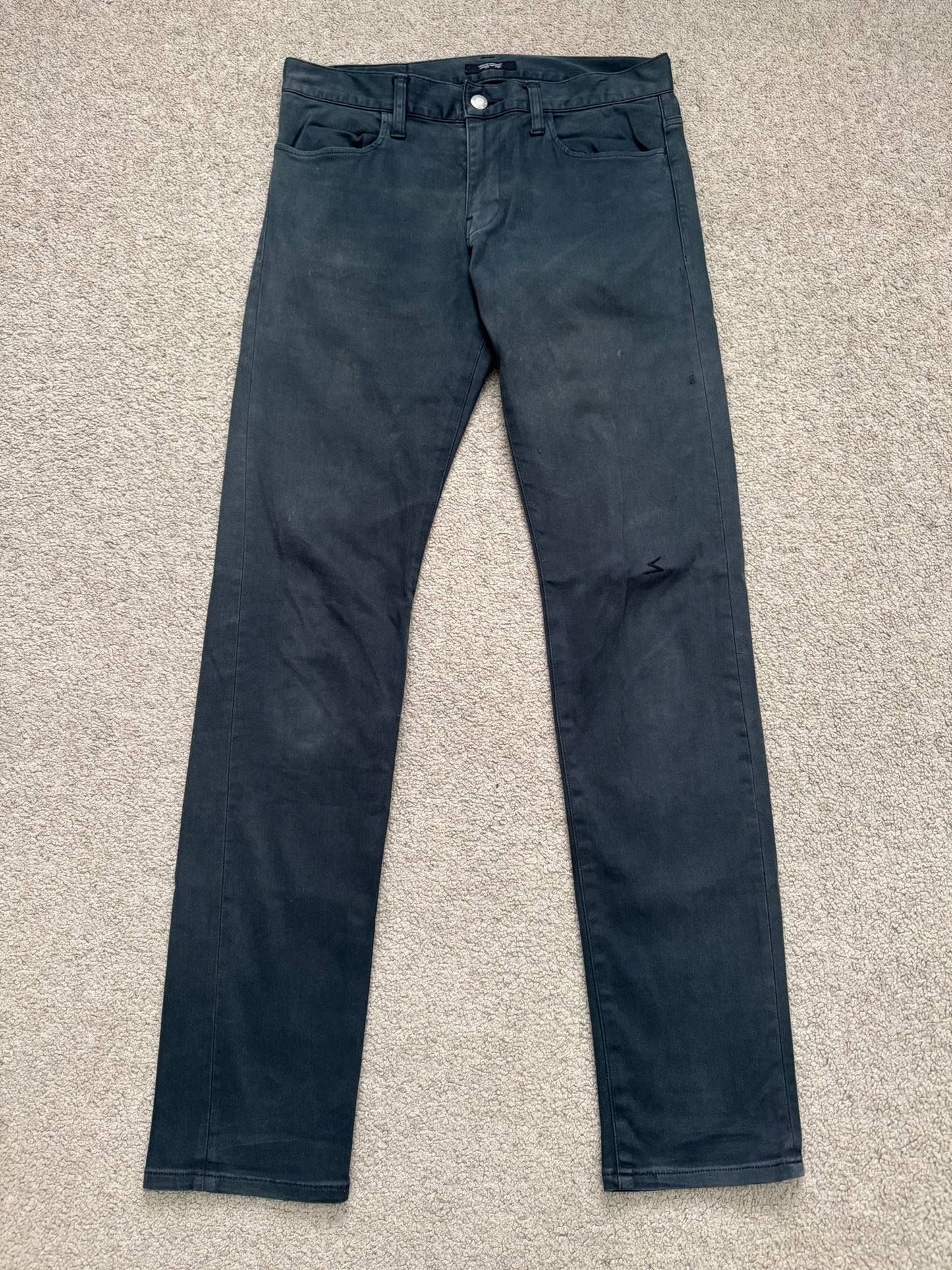 SS11 Undercover "Underman" Lightning Bolt Faded Denim Jeans