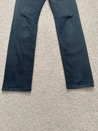 SS11 Undercover "Underman" Lightning Bolt Faded Denim Jeans