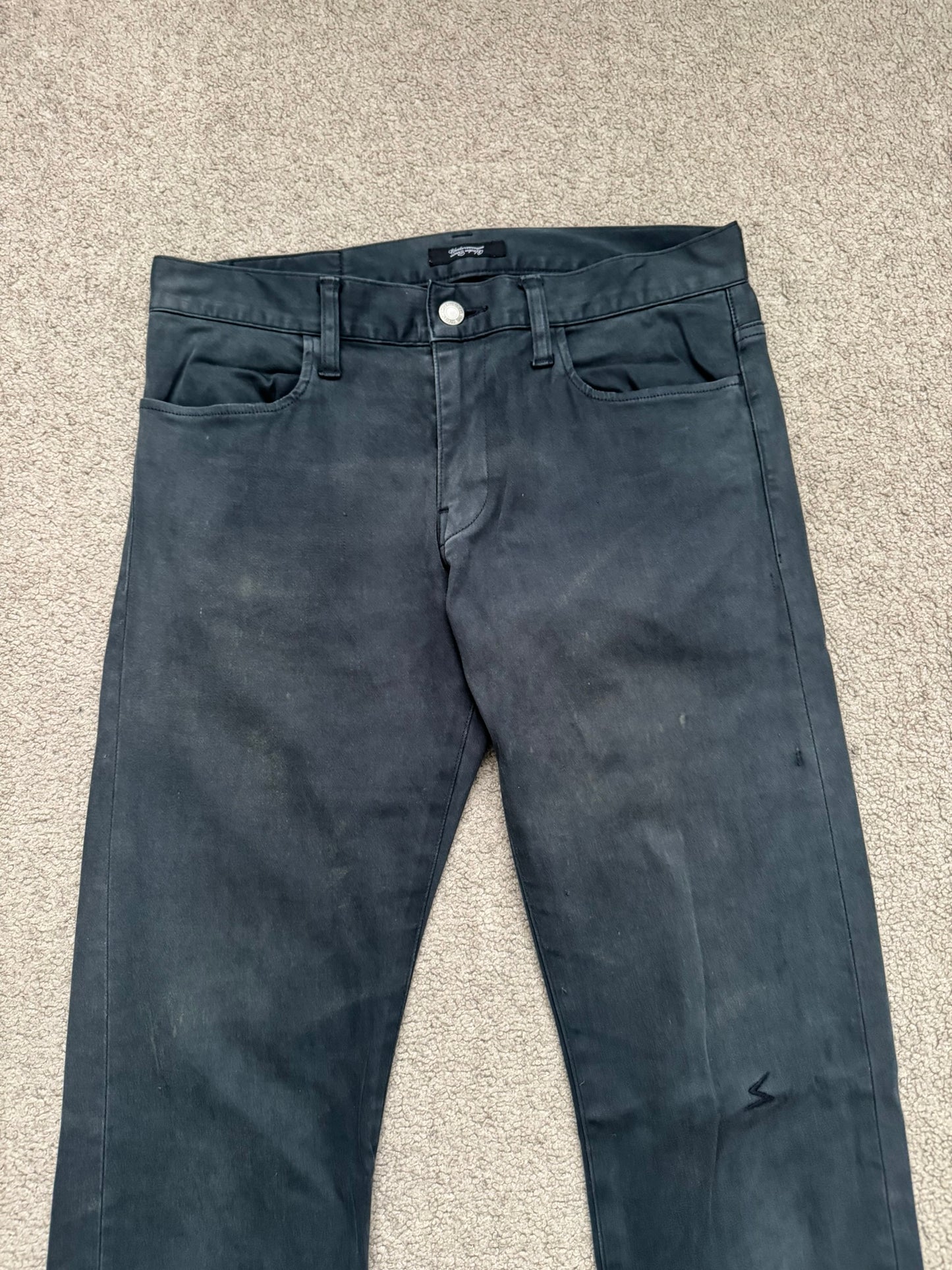SS11 Undercover "Underman" Lightning Bolt Faded Denim Jeans
