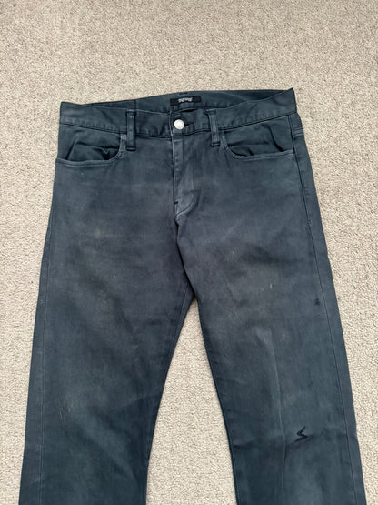 SS11 Undercover "Underman" Lightning Bolt Faded Denim Jeans