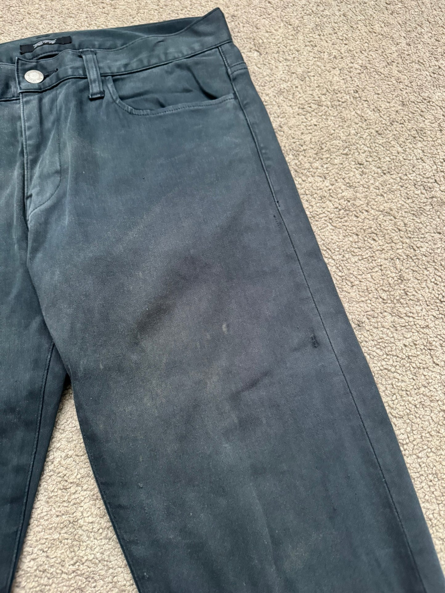 SS11 Undercover "Underman" Lightning Bolt Faded Denim Jeans