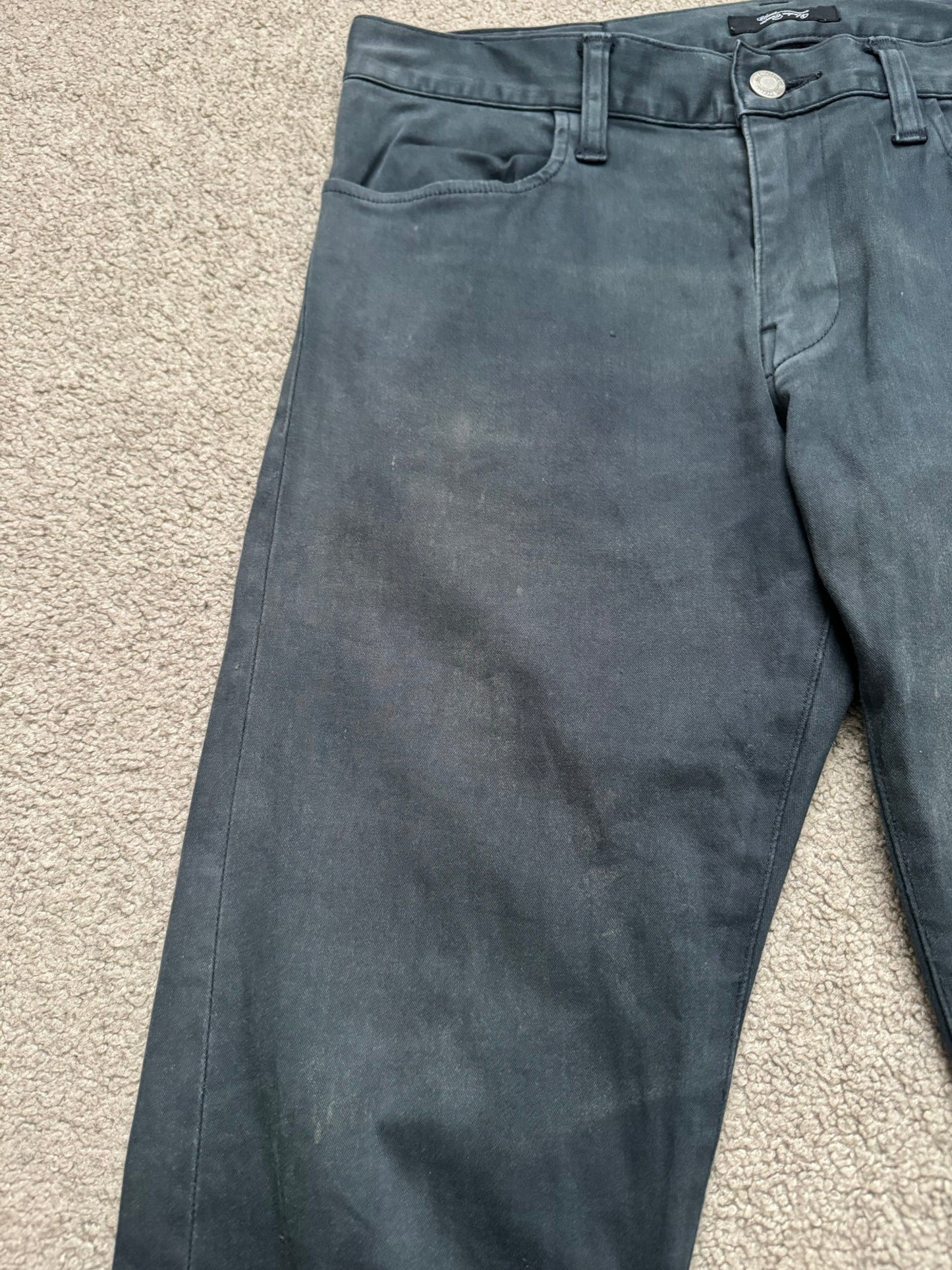 SS11 Undercover "Underman" Lightning Bolt Faded Denim Jeans