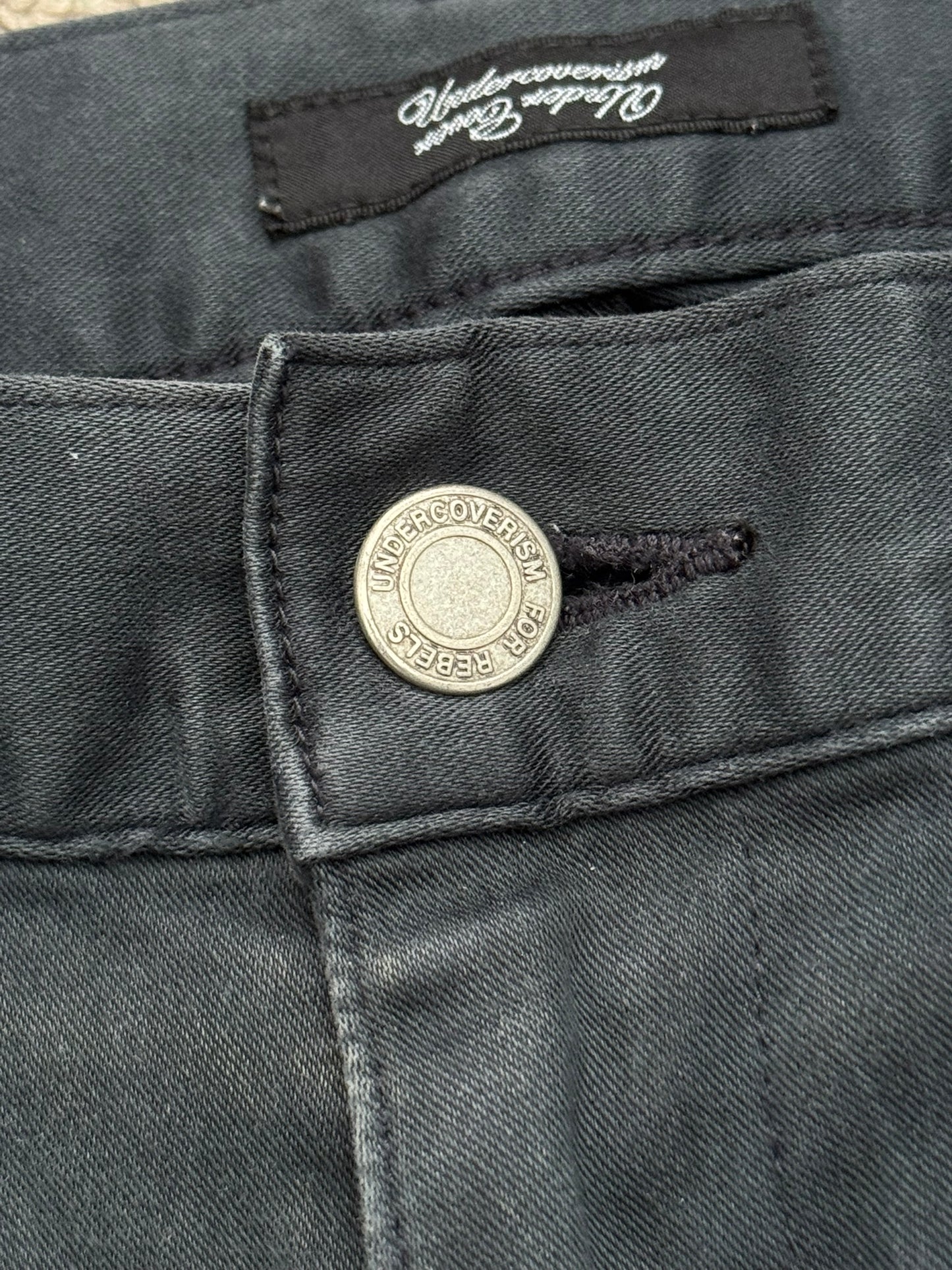 SS11 Undercover "Underman" Lightning Bolt Faded Denim Jeans