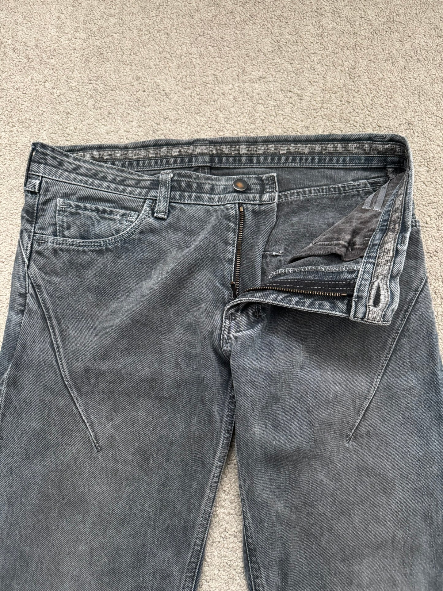 FW07 Number (N)ine Mudwash Crying Heart Pain Denim Jeans