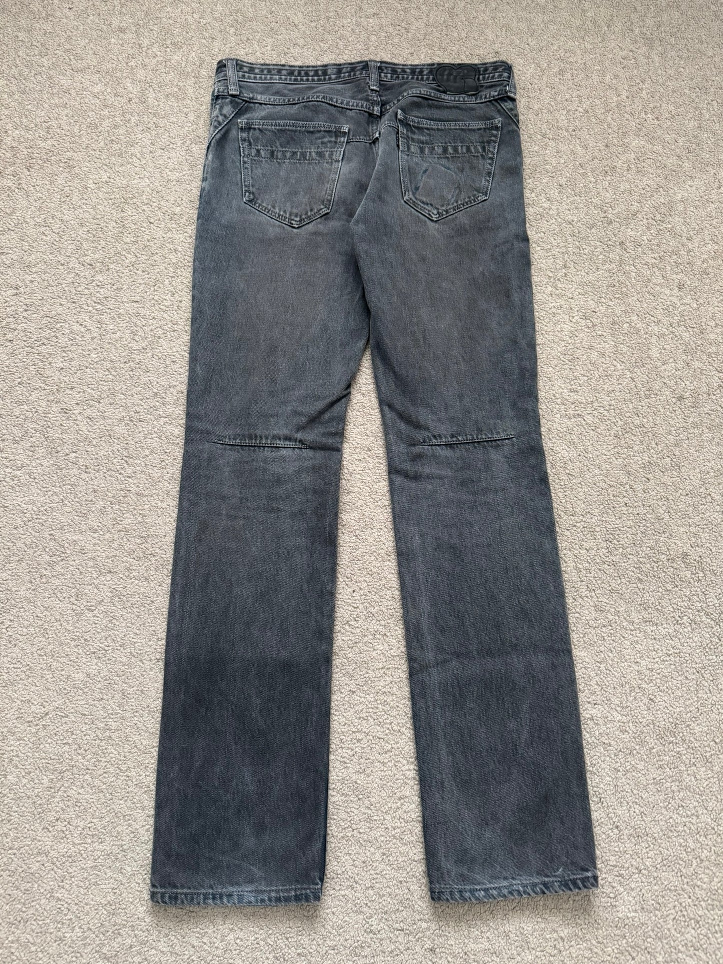 FW07 Number (N)ine Mudwash Crying Heart Pain Denim Jeans