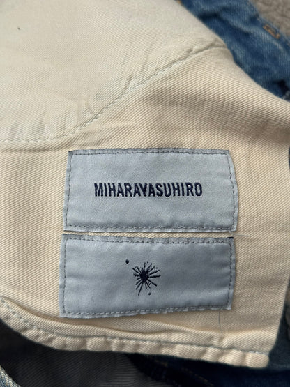 Mihara Yasuhiro Distressed Crash Red Stitch Denim Jeans
