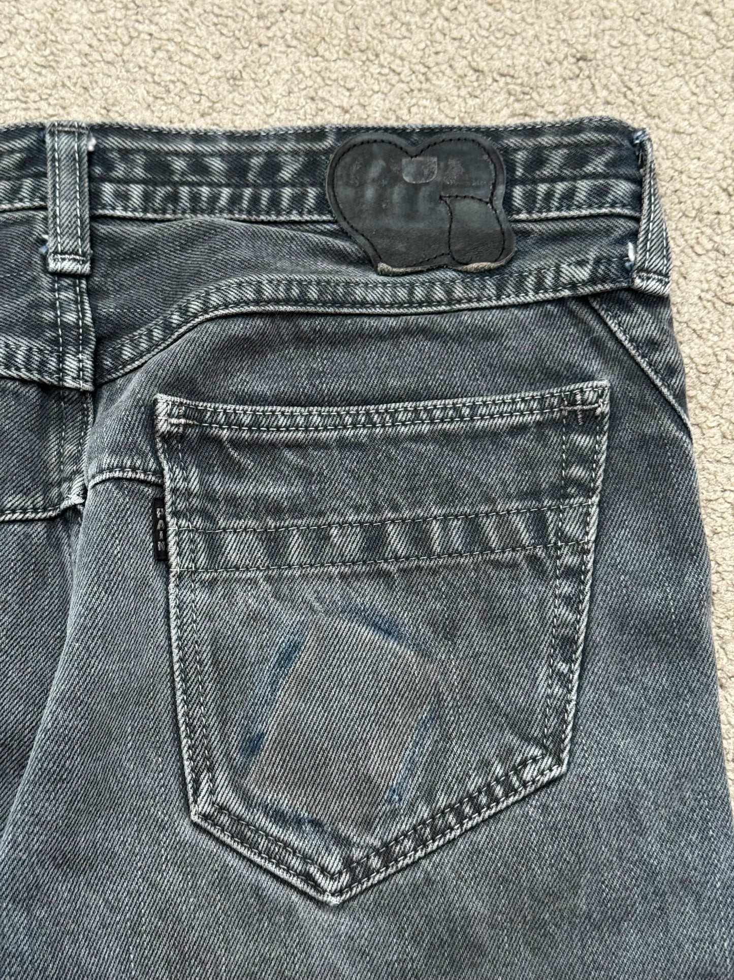 FW07 Number (N)ine Mudwash Crying Heart Pain Denim Jeans