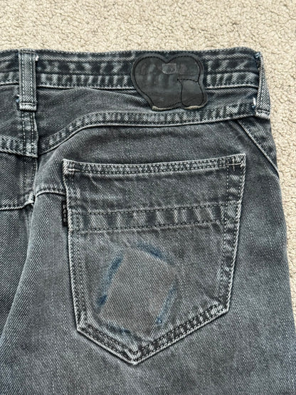 FW07 Number (N)ine Mudwash Crying Heart Pain Denim Jeans