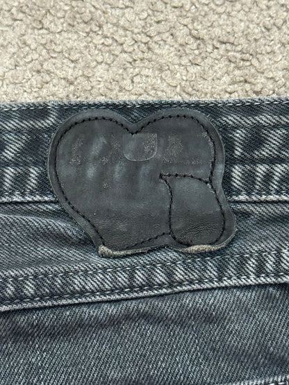 FW07 Number (N)ine Mudwash Crying Heart Pain Denim Jeans