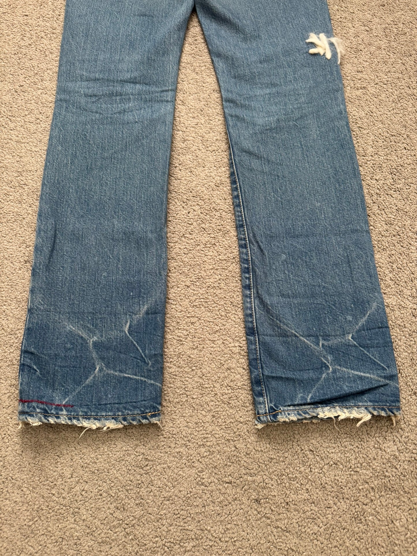 Mihara Yasuhiro Distressed Crash Red Stitch Denim Jeans