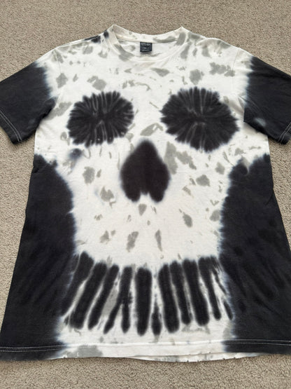 SS06 Number (N)ine Black Tie Dye Skull T Shirt