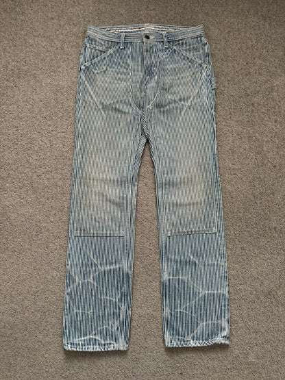 SS08 Number (N)ine Mudwash Hickory Striped Double Knee Jeans