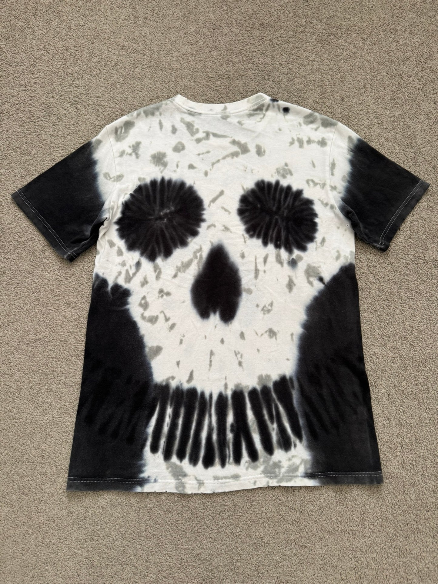 SS06 Number (N)ine Black Tie Dye Skull T Shirt