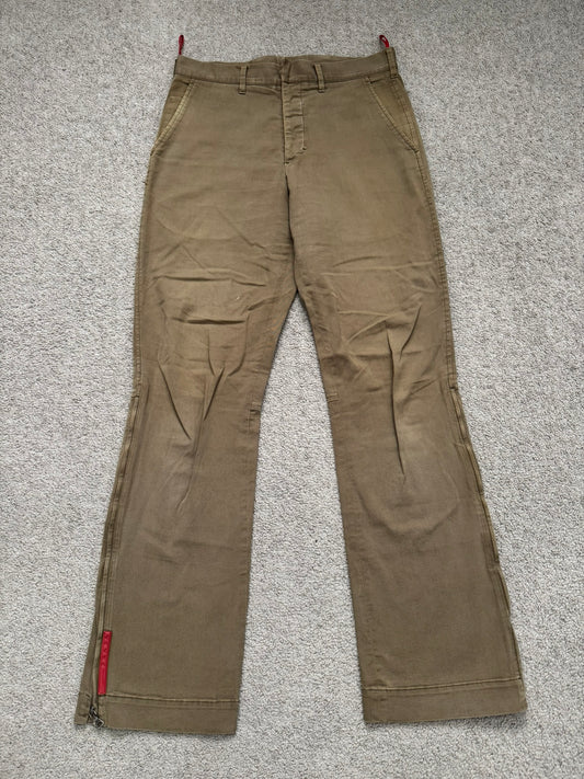 AW00 Prada Sport Tab Zipper Work Pants
