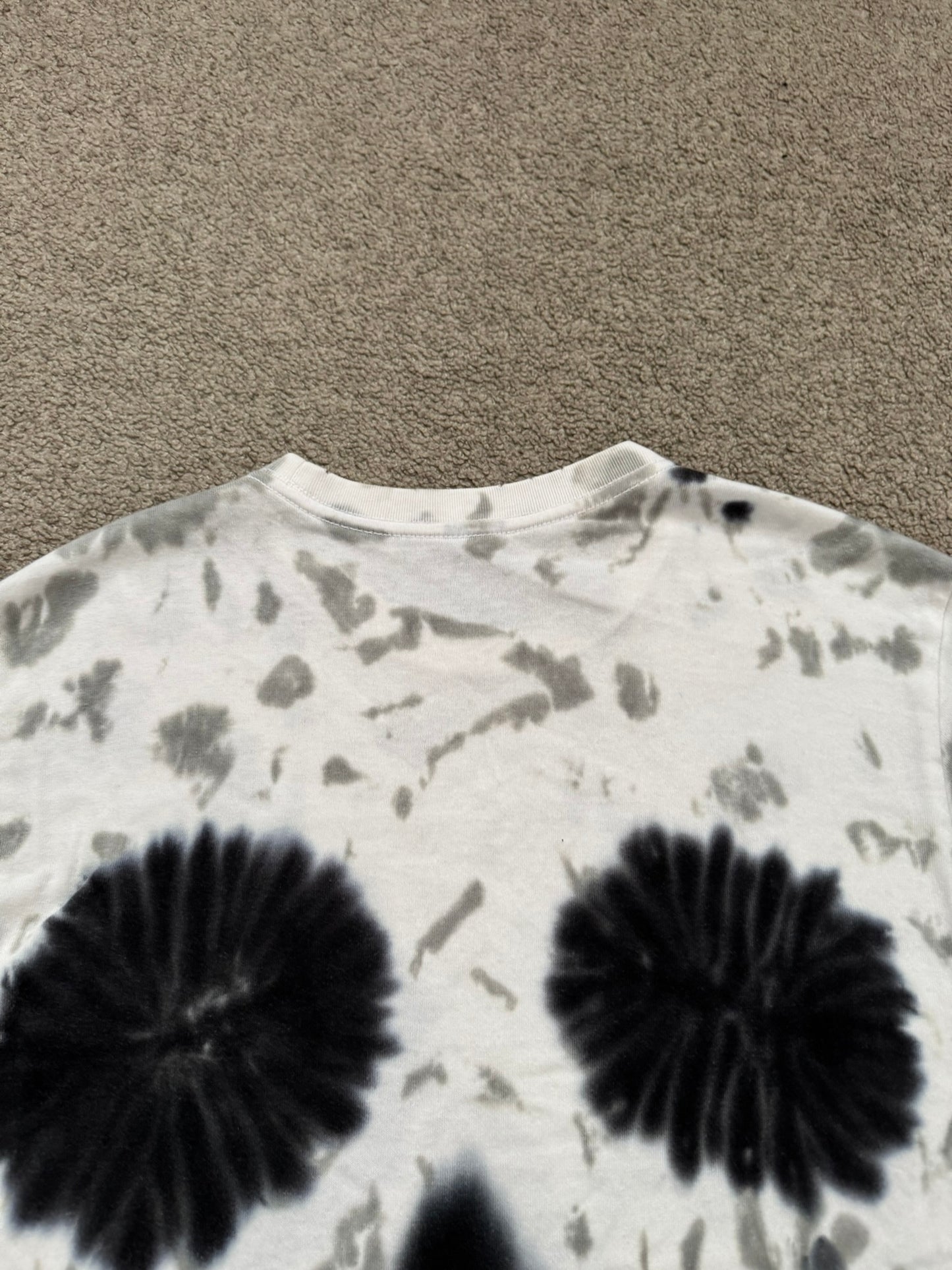 SS06 Number (N)ine Black Tie Dye Skull T Shirt