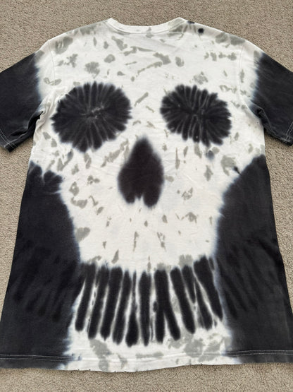 SS06 Number (N)ine Black Tie Dye Skull T Shirt