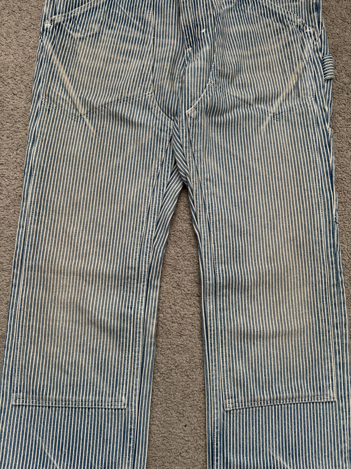 SS08 Number (N)ine Mudwash Hickory Striped Double Knee Jeans
