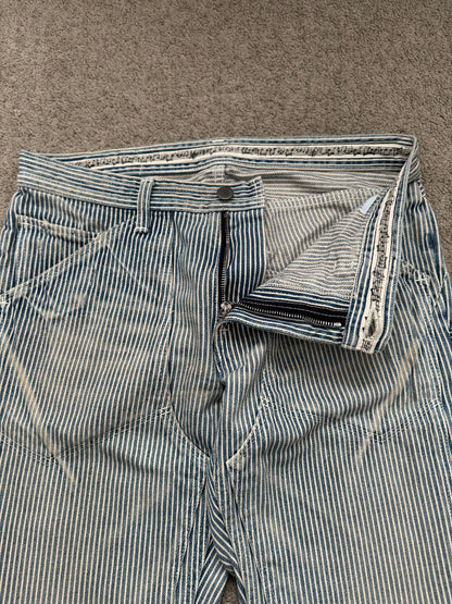 SS08 Number (N)ine Mudwash Hickory Striped Double Knee Jeans