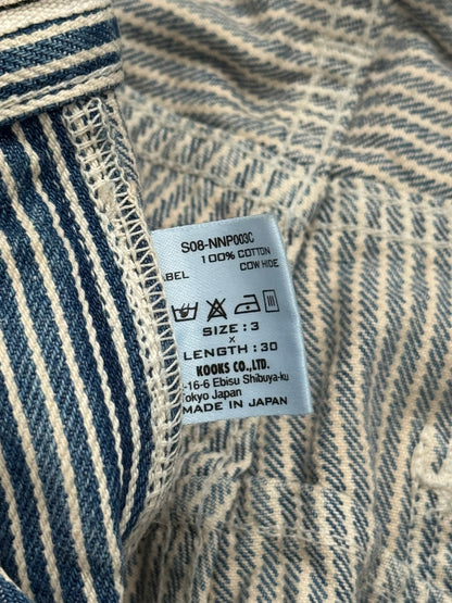 SS08 Number (N)ine Mudwash Hickory Striped Double Knee Jeans