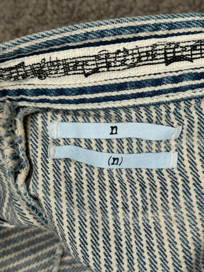 SS08 Number (N)ine Mudwash Hickory Striped Double Knee Jeans