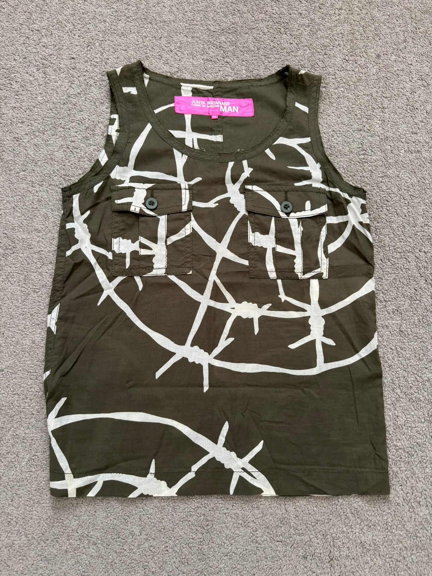 SS04 Junya Watanabe MAN Barbed Wire Cargo Tank Top