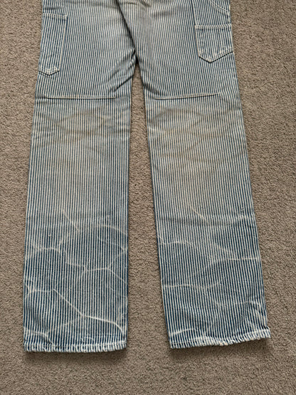 SS08 Number (N)ine Mudwash Hickory Striped Double Knee Jeans