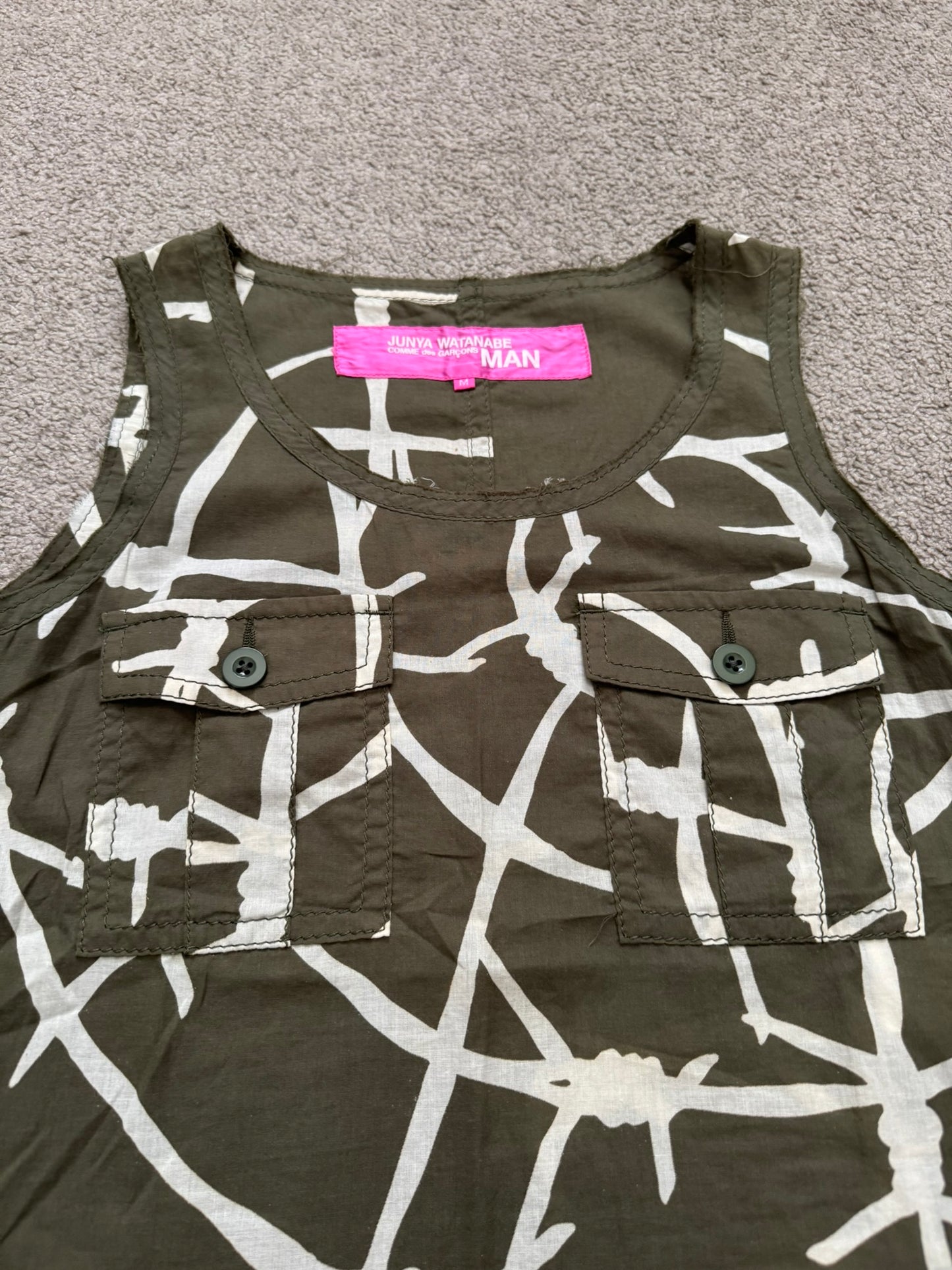 SS04 Junya Watanabe MAN Barbed Wire Cargo Tank Top