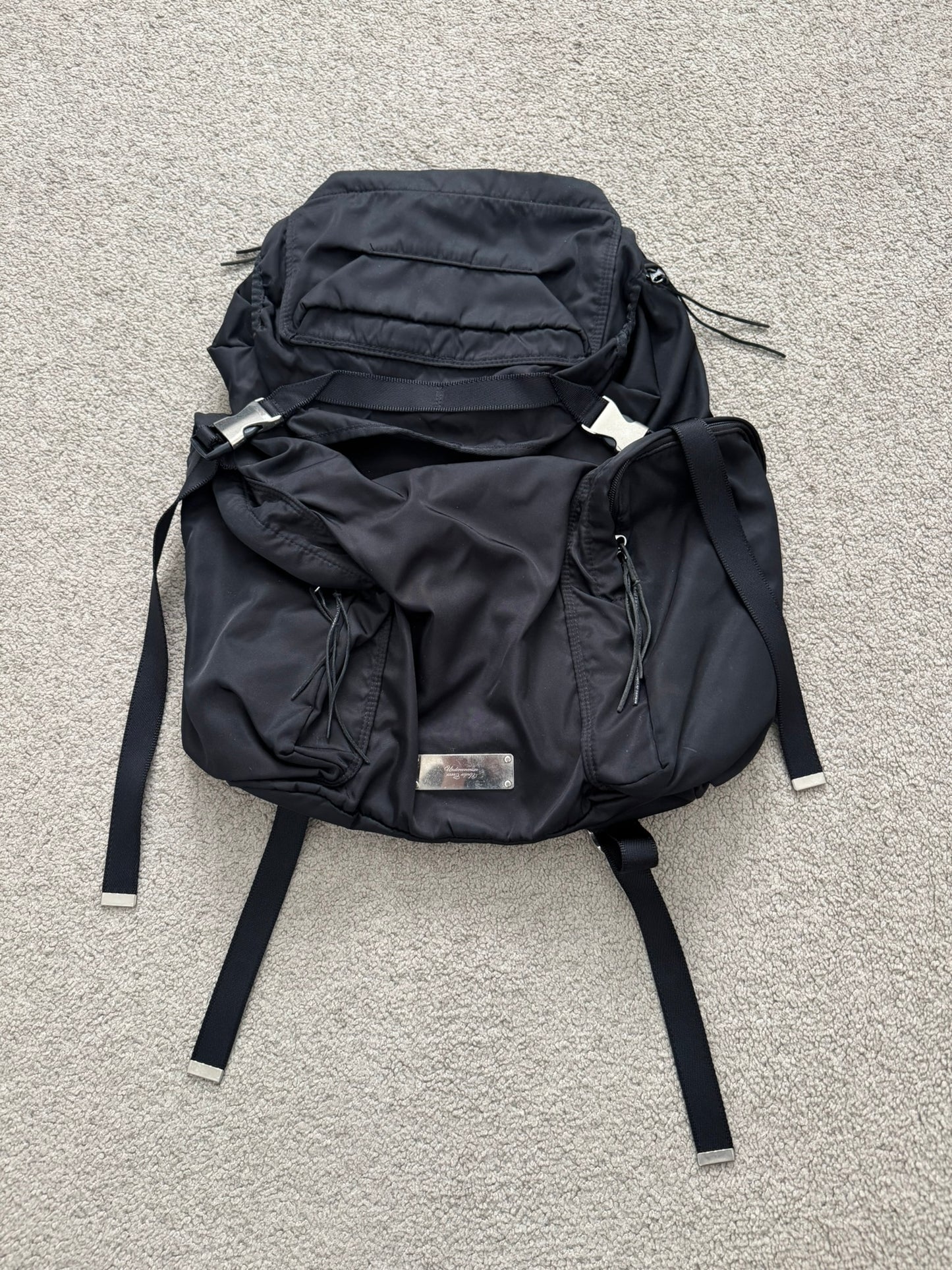 AW11 Undercover Prada GRT Black Nylon Utility Cargo Backpack