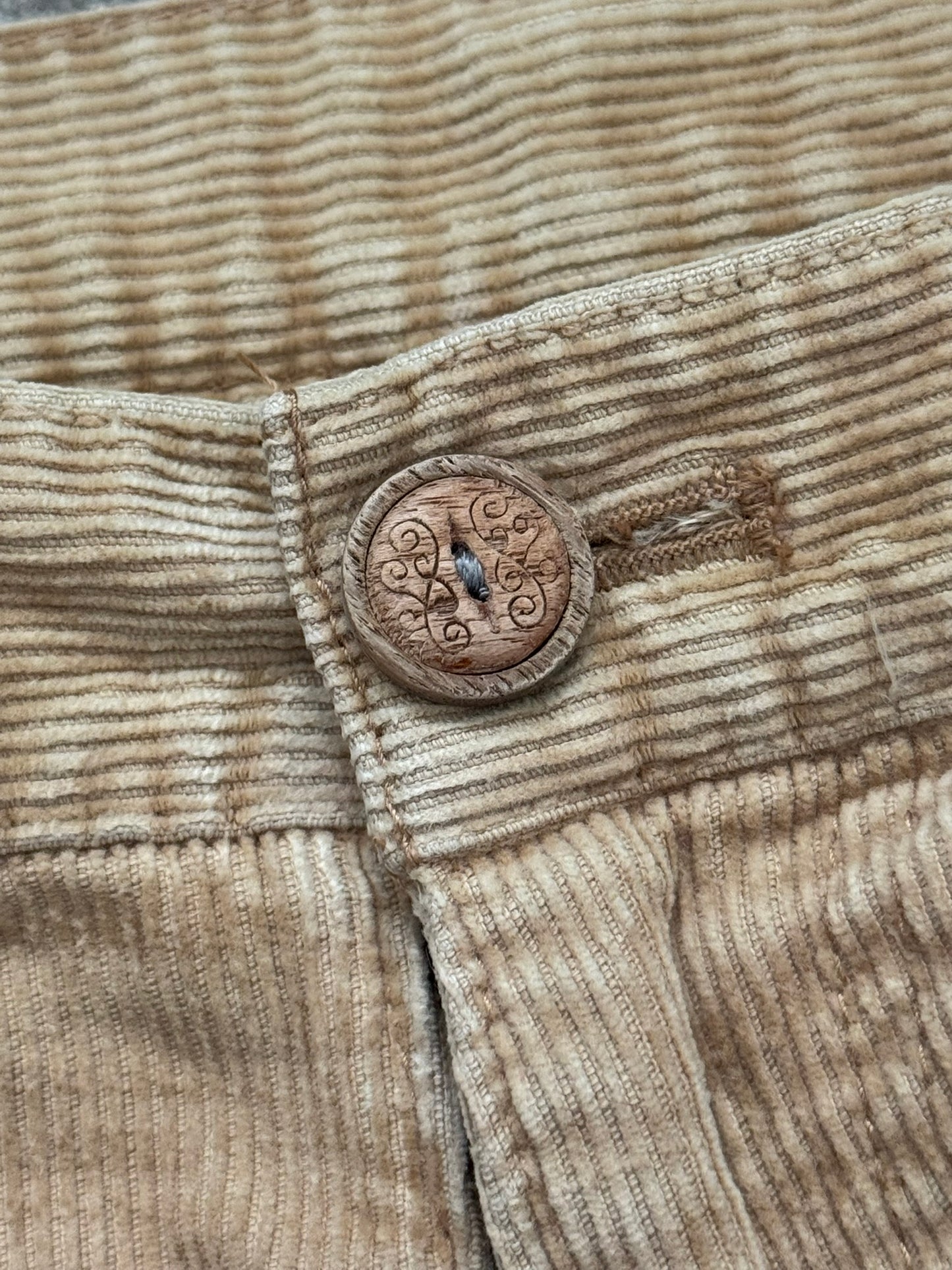 AW03 Number (N)ine Cable Knit Crying Heart Corduroy Pants