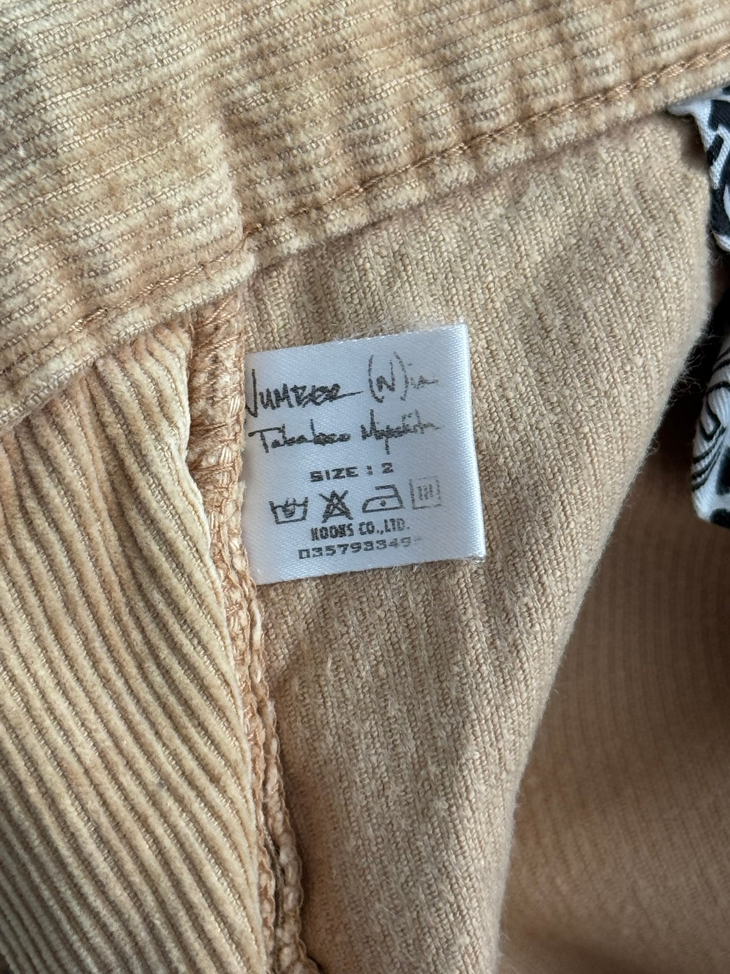 AW03 Number (N)ine Cable Knit Crying Heart Corduroy Pants